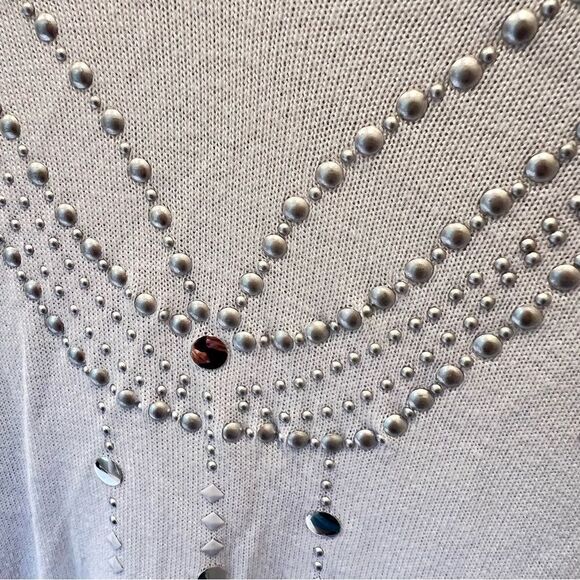Faith & Zoe Embellished white sweater - Picture 3 of 8
